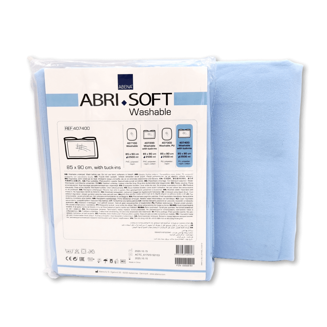Abena Abri-Soft waschbare Bettschutzunterlage mit Seitenflügel